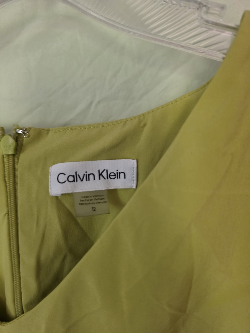 Calvin Klein Lime Green Sleeveless Dress